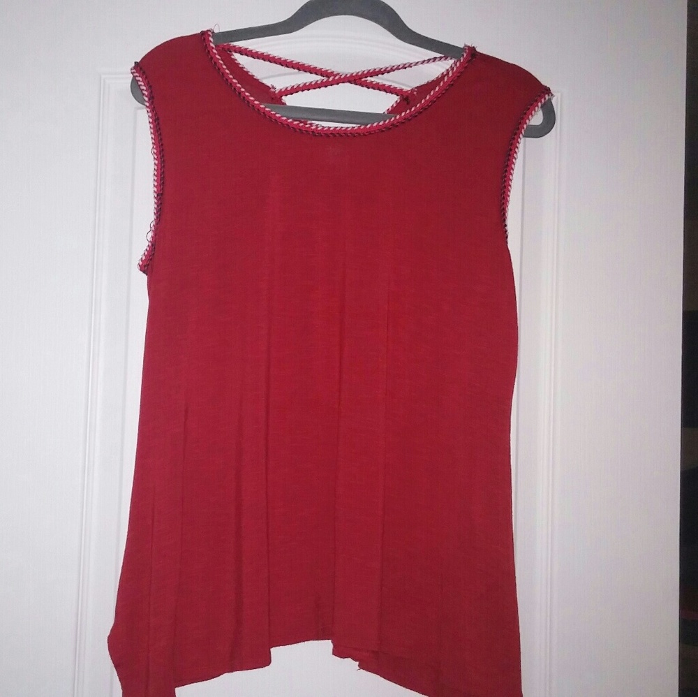 SALE - Shannon Ford NY NWOT Red Sleeveless Top